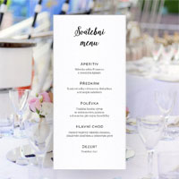 Pro lepší orientaci hostů můžete ve svatebních novinách otisknout i svatební menu